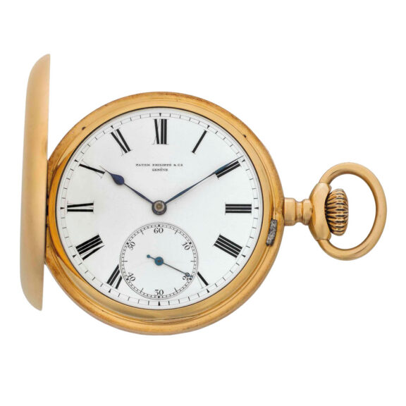 Swiss 18 carat gold hunting cased keyless lever Circa 1890