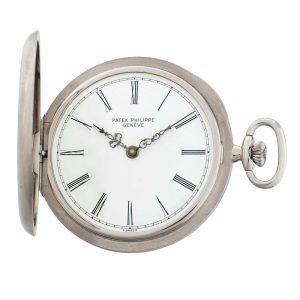 Heavy Swiss white gold hunting cased lever pocket Circa 1988