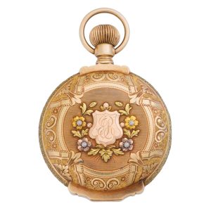 American tri-colour gold hunting cased lever watch Circa 1904
