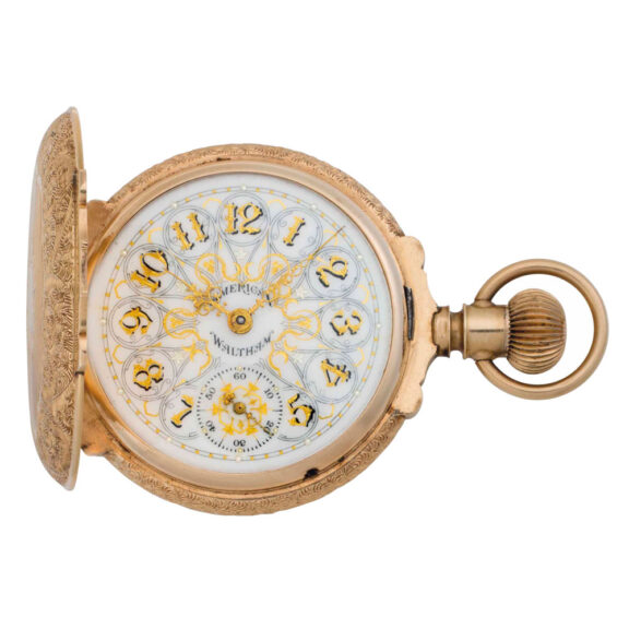 American 14k rose gold hunting cased lever watch Circa 1880