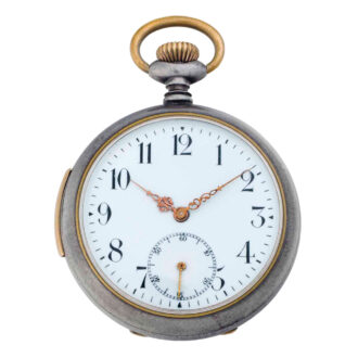 Swiss gunmetal min repeating keyless lever watch Circa 1890