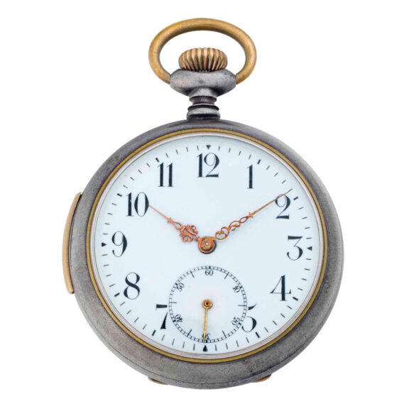 Swiss gunmetal min repeating keyless lever watch Circa 1890 Swiss gunmetal min repeating keyless lever watch Circa 1890