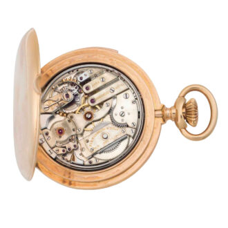 Swiss rose gold hunting cased min repeating lever Circa 1892