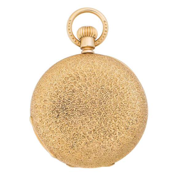 Swiss gold hunting cased keyless lever pocket watch Circa 1879 Swiss gold hunting cased keyless lever pocket watch Circa 1879