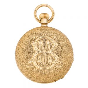 Swiss gold hunting cased keyless lever pocket watch Circa 1879