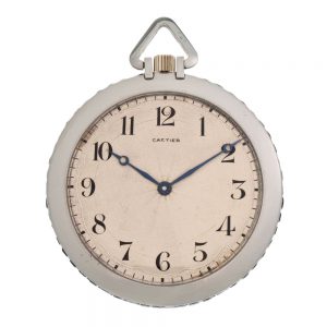 French platinum and sapphire set lever dress watch Circa 1920