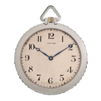 French platinum and sapphire set lever dress watch Circa 1920