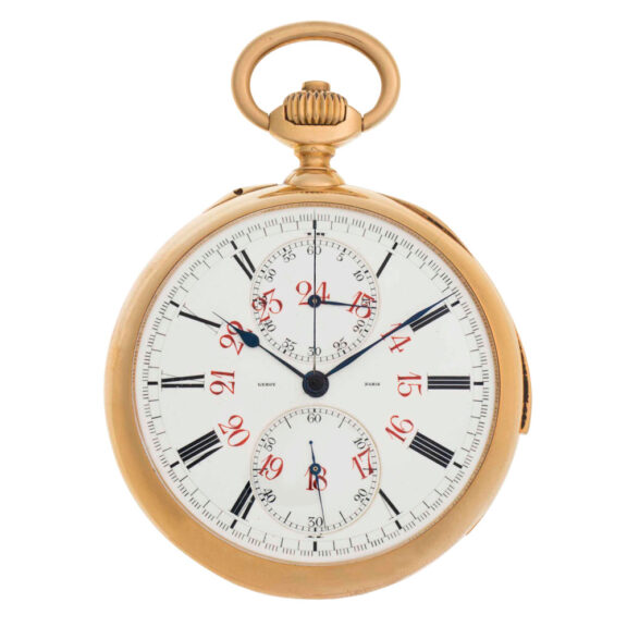 French rose gold min repeating lever chronograph Circa 1910