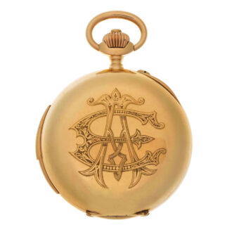 French rose gold minute repeating chronograph Circa 1910