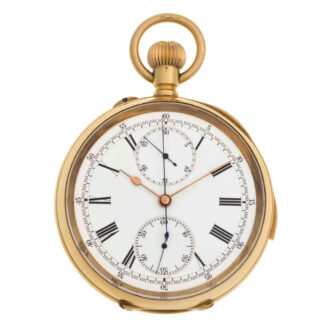 Swiss gold and enamel min repeating chronograph Circa 1910