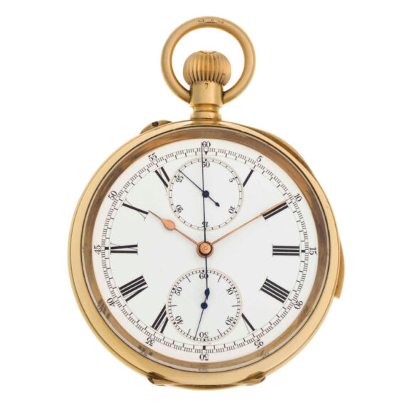 Swiss gold and enamel min repeating chronograph Circa 1910