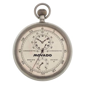 Fine, oversized Swiss stainless steel lever deck watch Circa 1920
