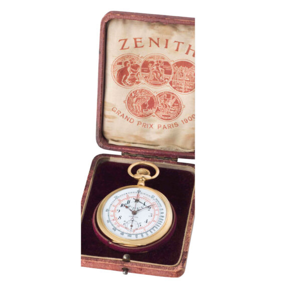 Swiss open faced split second chronograph lever Circa 1910 Swiss open faced split second chronograph lever Circa 1910