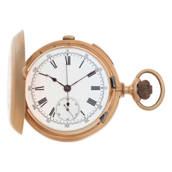 Swiss 18k rose gold repeating lever chronograph Circa 1910