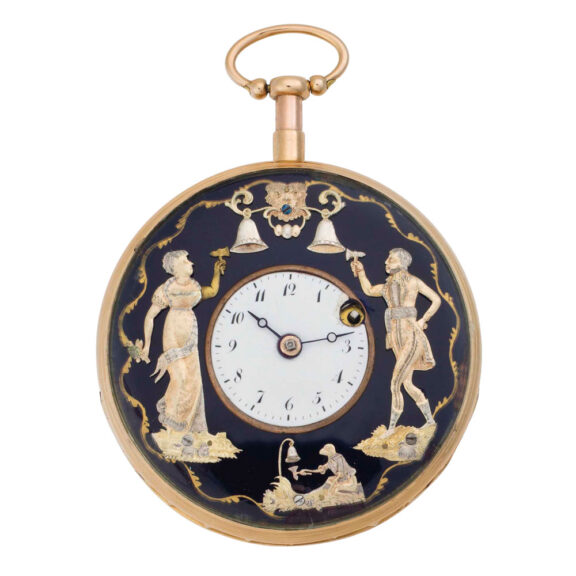 Gold repeating three motion Jacquemart watch Circa 1810-1820