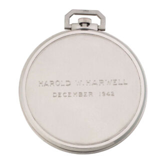 Swiss platinum open faced keyless lever watch Circa 1940Swiss platinum open faced keyless lever watch Circa 1940