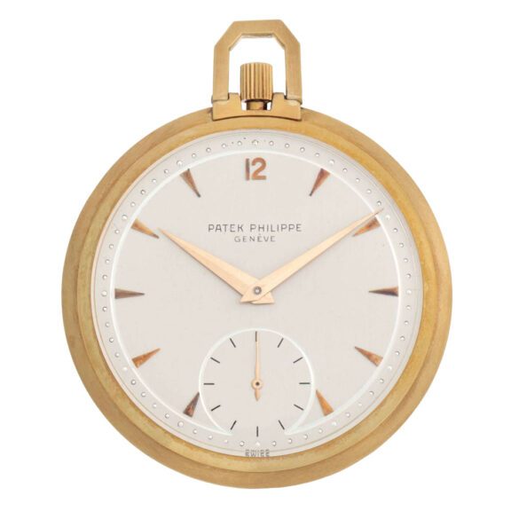 Attractive Swiss 18k gold open faced lever watch Circa 1950