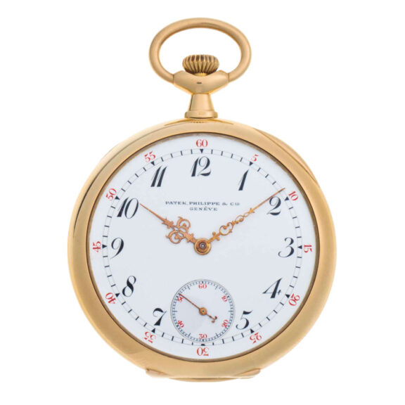 Swiss 18 carat gold open faced pocket watch Circa 1908