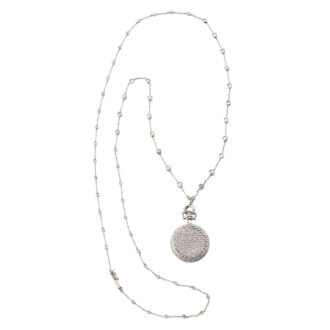 Swiss platinum diamond set lever pendant watch Circa 1912