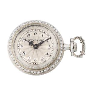 Swiss platinum diamond set lever pendant watch Circa 1912
