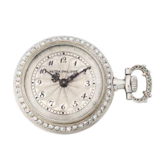 Swiss platinum diamond set lever pendant watch Circa 1912