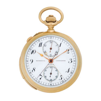 Swiss gold repeating split seconds chronograph Circa 1908