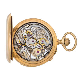 Swiss gold repeating split seconds chronograph Circa 1908