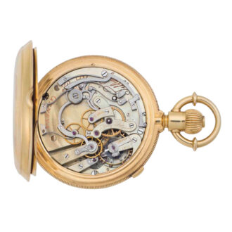 Swiss 18k gold open faced split seconds lever watch Circa 1878