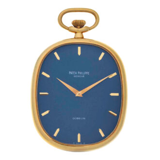 Fine 18k gold open faced oval shaped dress watch Circa 1976