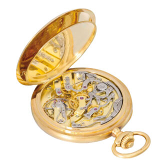 Large Swiss 18k gold open faced lever chronograph Circa 1923 Large Swiss 18k gold open faced lever chronograph Circa 1923