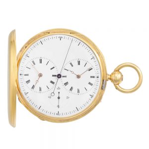 French gold dual time independent seconds lever Circa 1850