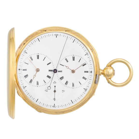 French gold dual time independent seconds lever Circa 1850