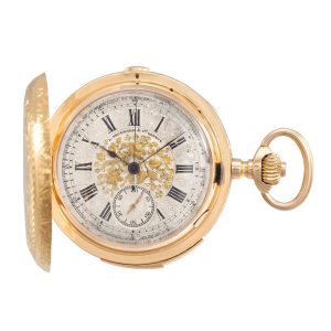 Swiss rose gold minute repeating chronograph Circa 1890