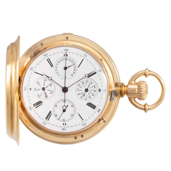 Swiss lever chronograph with perpetual calendar Circa 1885