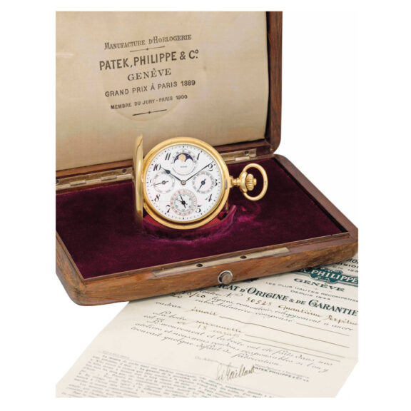 Rare Swiss gold hunting cased complicated watch Circa 1917 Rare Swiss gold hunting cased complicated watch Circa 1917