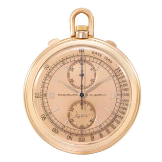 Swiss gold lever chronograph with tachometer scale Circa 1941