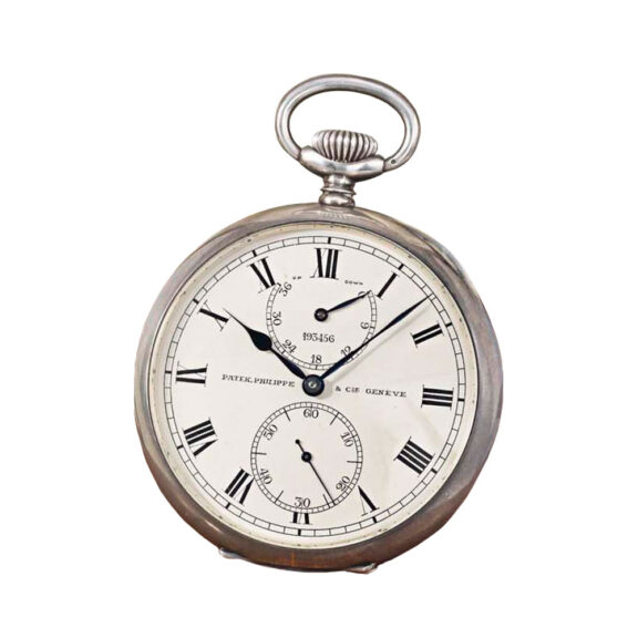 Swiss silver deck chronometer with power reserve Circa 1926