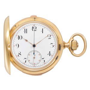 Swiss rose gold minute repeating lever chronograph Circa 1889