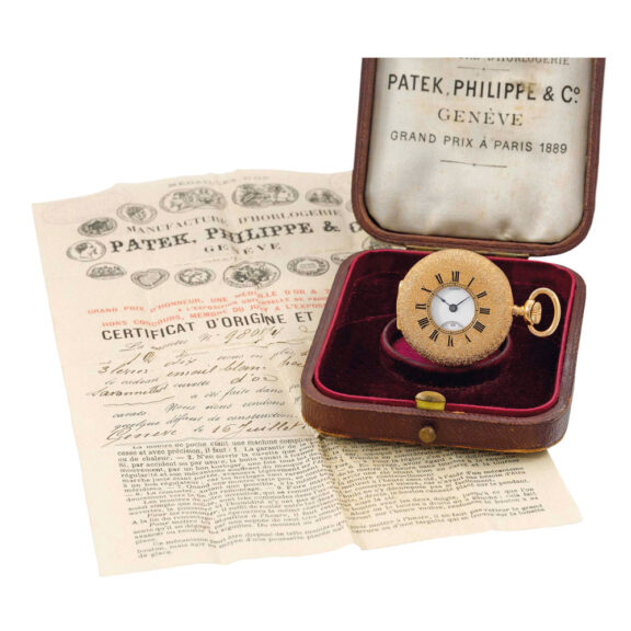 Decorative rose gold half hunting cased lever watch Circa 1896 Decorative rose gold half hunting cased lever watch Circa 1896