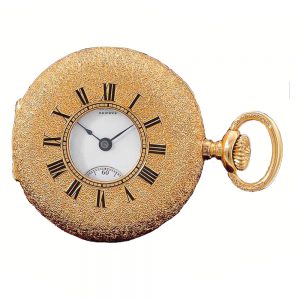 Decorative gold half hunting cased lever watch Circa 1896