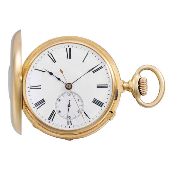 Swiss independent dead beat center seconds lever Circa 1882