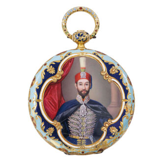 Lever with enamel portrait of Sultan Abdülmecid I Circa 1850