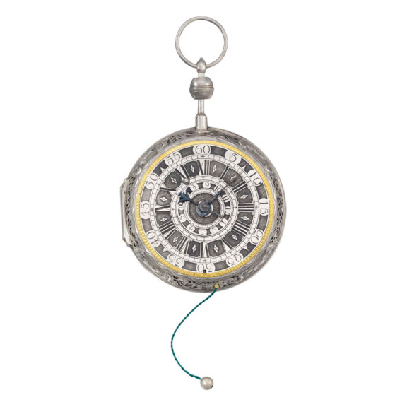 German repoussé quarter repeating coach watch Circa 1740