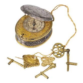 French silver and gilt hour striking verge clockwatch Circa 1620