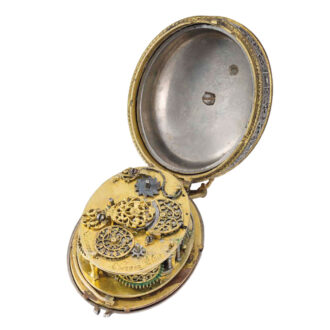 French silver and gilt hour striking verge clockwatch Circa 1620