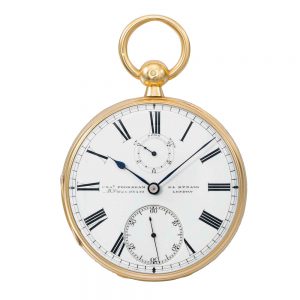 Gold pocket chronometer with power reserve Circa 1865-1866