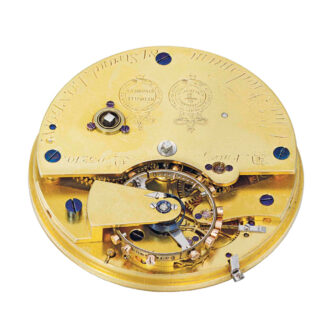 Gold pocket chronometer with power reserve Circa 1865-1866