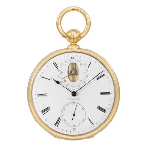 Unusual French 18k gold pocket chronometer Circa 1867