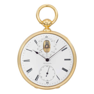 Unusual French 18k gold pocket chronometer Circa 1867