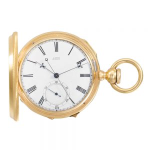 German gold lever with stoppable center seconds Circa 1861